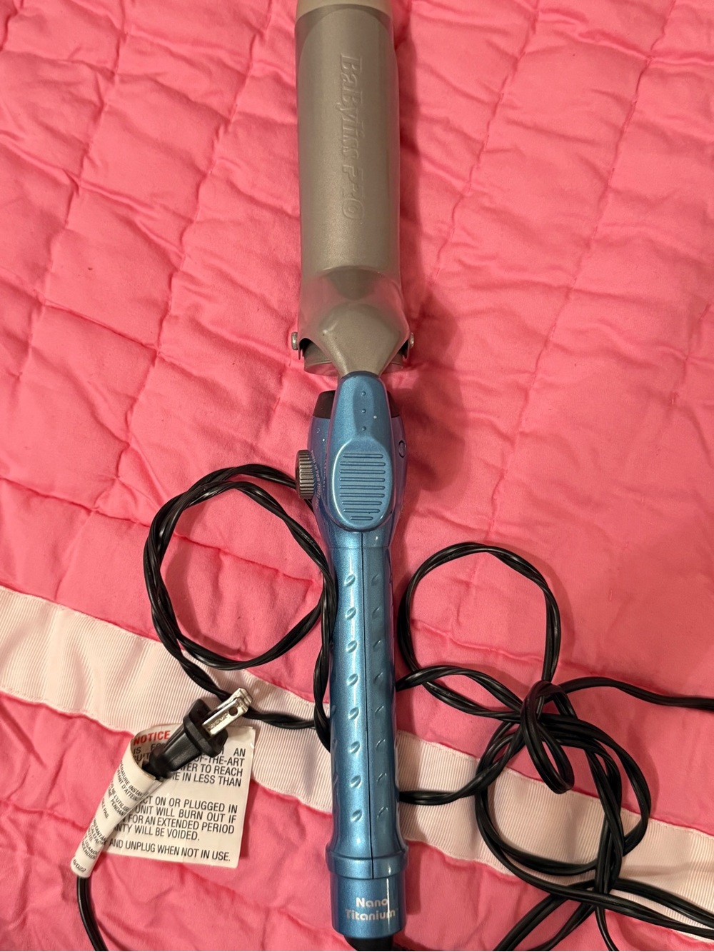 BaBylissPRO Nano Titanium Spring Curling Iron 1.25”
